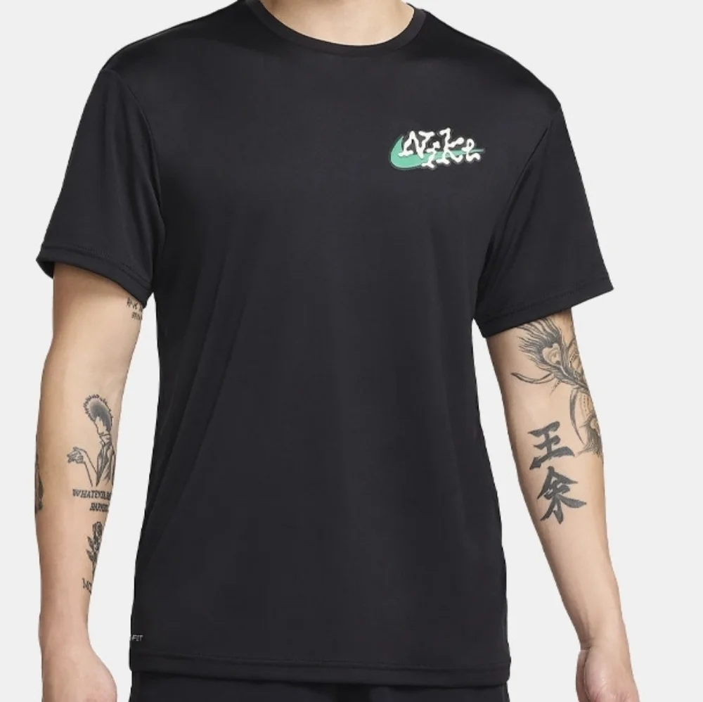 Nike Black Short Sleeve Hydroguard Μen's UV T-shirt Size L
